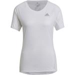 T-shirt scontate bianche S in poliestere mezza manica da running per Donna adidas 