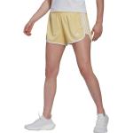Shorts scontati gialli XS in poliestere per Donna adidas Marathon 
