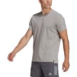 Magliette & T-shirt scontate grigie S in poliestere traspiranti mezza manica con scollo rotondo per Uomo adidas Own The Run 