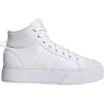 Sneakers larghezza E classiche bianche numero 40,5 di gomma con stringhe platform per Donna adidas Bravada 