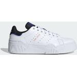 Sneakers larghezza A bianche numero 42,5 taglie comode di tessuto sintetico con stringhe platform per Donna adidas Stan Smith 