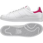 adidas Stan Smith J, Sneaker Unisex - Bambini e ragazzi, White Footwear White Footwear White Bold Pink, 38 2/3 EU