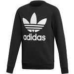 Adidas Trefoil Crew, Sweatshirts Unisex Bambini, Black/White, 8-9A