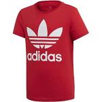 Adidas Trefoil Tee, T-Shirts Unisex Bambini, Scarlet/White, 9-10A