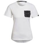 Magliette & T-shirt scontate bianche L di cotone sostenibili mezza manica con scollo rotondo per Donna adidas 
