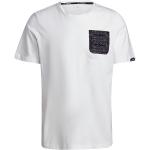 Magliette & T-shirt scontate bianche L di cotone sostenibili mezza manica con scollo rotondo per Uomo adidas 