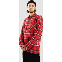 Afends Nobody Organic Flannel Long Sleeve Camicia rosso Camicie