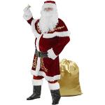 Costumi rossi XXL taglie comode di pelliccia con pon pon da Babbo Natale per Uomo 