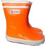 Stivali larghezza E arancioni numero 21 di gomma da pioggia per bambini Aigle Baby Flac 