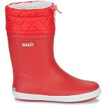 Stivali larghezza E rossi numero 31 di gomma da pioggia per bambini Aigle Giboulee 