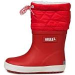 Stivali larghezza E rossi numero 28 di pelliccia riflettenti da pioggia per bambini Aigle Giboulee 