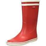 Stivali rossi numero 40 di gomma da pioggia per Donna Aigle Malouine 