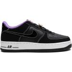 Sneakers basse larghezza A nere di gomma con stringhe per Donna Nike Air Force 1 Low 