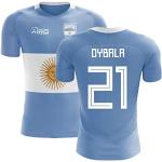 Airosportswear 2022-2023 Argentina Flag Concept Football Soccer T-Shirt Maglia (Paulo Dybala 21)