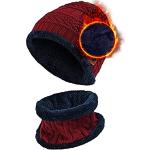 Cappelli invernali rossi di pile per Uomo 