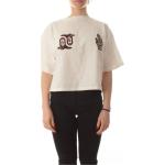 Magliette & T-shirt scontate bianche S di cotone con scollo tondo mezza manica con scollo rotondo per Donna Akep 