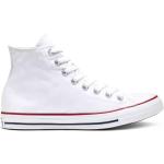 Sneakers alte larghezza E bianche numero 42 di gomma con stringhe per Donna Converse All Star 