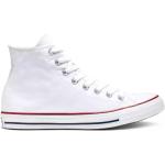 Sneakers alte larghezza E bianche numero 45 di gomma con stringhe per Donna Converse All Star 