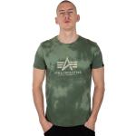Magliette & T-shirt scontate verdi M di cotone batik mezza manica con manica corta per Uomo Alpha Industries Inc. Basic 