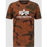 Magliette & T-shirt scontate marroni XXL taglie comode con scollo rotondo per Uomo Alpha Industries Inc. Basic 