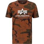 Magliette & T-shirt scontate marroni XL a girocollo con scollo rotondo per Uomo Alpha Industries Inc. Basic 