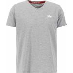 Magliette & T-shirt scontate grigie XL con scollo a V mezza manica con scollo a V per Uomo Alpha Industries Inc. Basic 