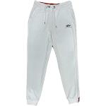 Pantaloni scontati bianchi M di cotone da jogging per Donna Alpha Industries Inc. Basic 