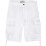 Pantaloni cargo scontati bianchi di cotone per Uomo Alpha Industries Inc. Jet 