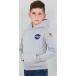 Alpha Industries Space Shuttle Felpa con cappuccio per bambini, grigio, dimensione 14 anni