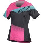 Alpinestars Stella Mesa SS Ladies Bicycle Shirt Camicia da donna per biciclette, nero-rosa, dimensione L per donne