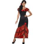 Amakando Costume Spagnola Vestito Ballerina di Flamenco Carmen L 48/50 Travestimento iberico Donna Abito di Carnevale Ragazza Outfit Senorita Maschera danzatrice Flamenco