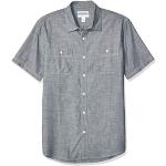 Magliette & T-shirt Regular Fit casual grigie XS in popeline mezza manica per Uomo 