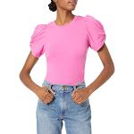 Magliette & T-shirt eleganti rosa M in misto cotone con maniche a sbuffo a girocollo mezza manica con scollo rotondo per Donna 