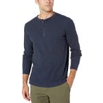 Magliette & T-shirt blu navy XL in misto cotone manica lunga in serafino per Uomo 