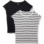Magliette & T-shirt marinare nere M in jersey con scollo a barca mezza manica con scollo a barca per Donna 
