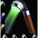 Amison - Soffione doccia a LED, cambia colore, a risparmio idrico, 7 colori, automatico, ad alta pressione, con filtro Anion