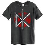 Amplified Dead Kennedys T Shirt Band Logo Nuovo Ufficiale Unisex Charcoal Size M