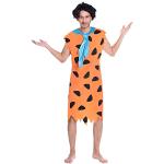 Costumi arancioni da cavernicolo per Uomo Amscan Flintstones Fred Flintstone 