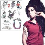 Amy Winehouse Falso Tatuaggi temporanei - Hallowee