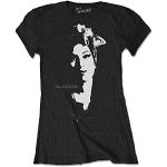 Amy Winehouse Scarf Portrait T-Shirt, Nero, M Donn