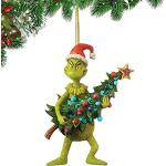 Analysis - Ornamento di Natale, motivo: Grinch, Buon Natale dal Grinch con cuore 2022, decorazioni natalizie per albero, per famiglia e amici, crea un’atmosfera festiva (B)