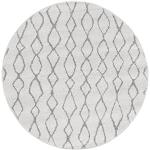 andiamo - Tappeto a tessitura Bolonia con motivo moderno Öko-Tex 100, in polipropilene, decorazione grigio, rotondo, 133 cm