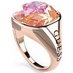Anelli scontati rosa in acciaio personalizzati con pietre per Donna Guess Fancy 