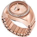 Anelli scontati cronografi rosa 19 mm con orologio per Donna con cinturino in acciaio resistenza all'acqua 5 Bar Fossil 