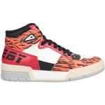 Sneakers alte arancioni numero 37 in tessuto leopardate con stringhe per Donna Aniye by 
