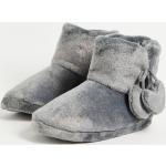 Ann Summers - Pantofole a stivaletto comode, con cuori brillanti, colore grigio