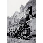 empireposter 728630 Anonymous – Gare Montparnasse – Train Poster Locomotiva Treno a Vapore Incidente Accident – Dimensioni 61 x 91,5 cm, Carta, Multicolore, 91,5 x 61 x 0,14 cm