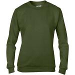 Anvil Women's Crewneck Sweatshirt Felpa, Verde (City Green), L Donna