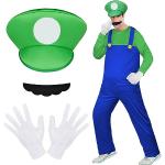 Costumi Cosplay verdi L traspiranti per Donna Super Mario Luigi 