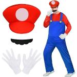 Costumi scontati rossi L traspiranti da cartoni animati per Donna Super Mario 